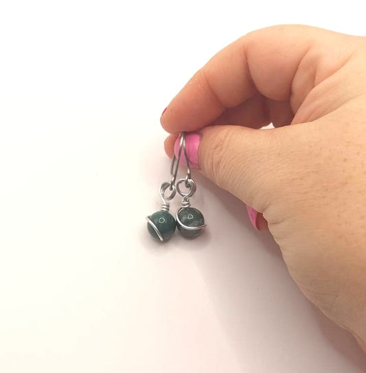 Pendientes Únicos y Artesanales - Ágata India