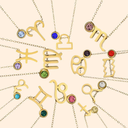 Collar Zodiaco - Símbolo y Circonita