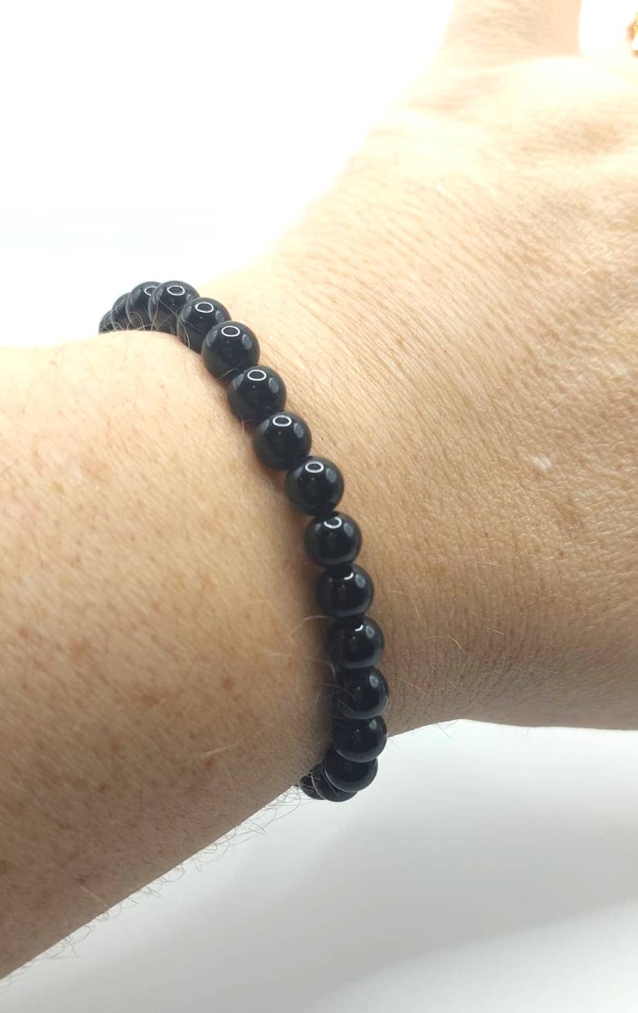 Pulsera Cuentas - Piedras Naturales - Obsidiana