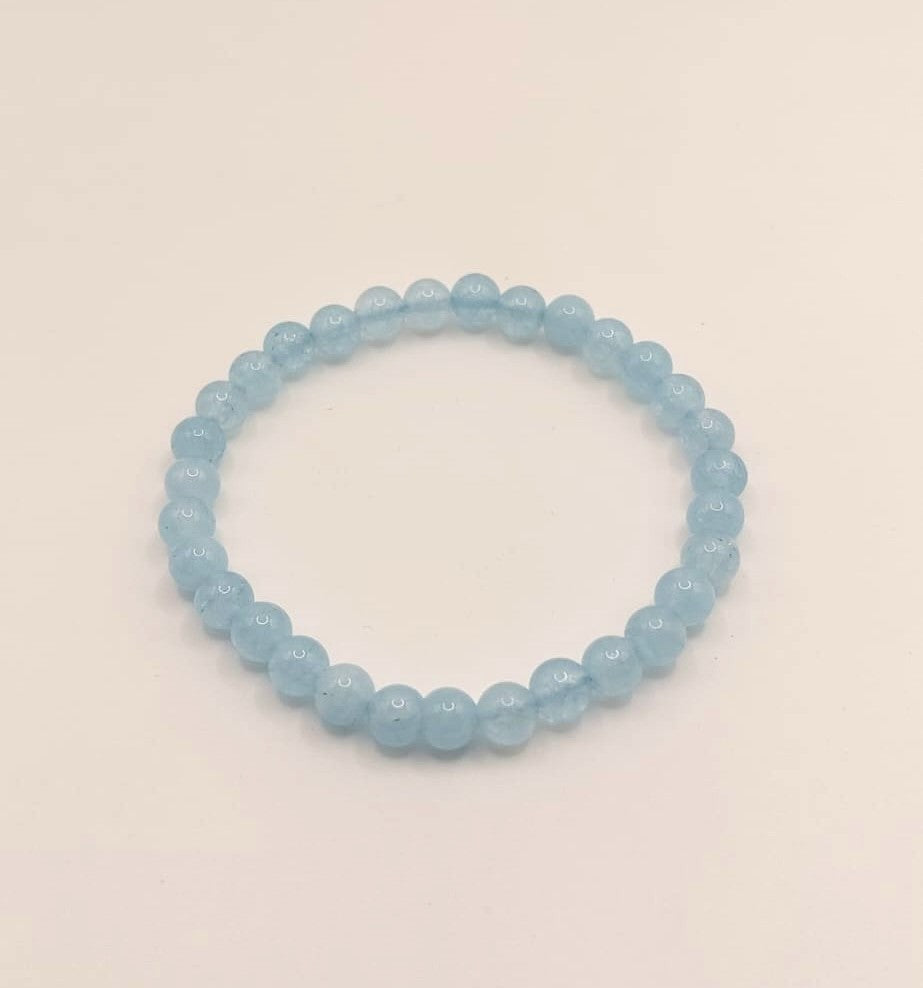 Pulsera Cuentas - Piedras Naturales - Aguamarina