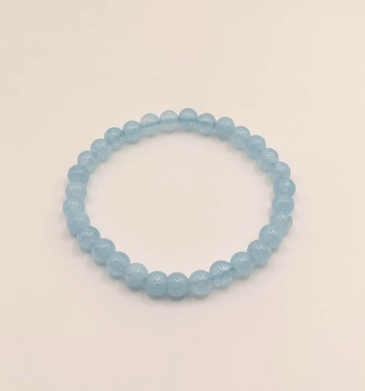 Pulsera Cuentas - Piedras Naturales - Aguamarina