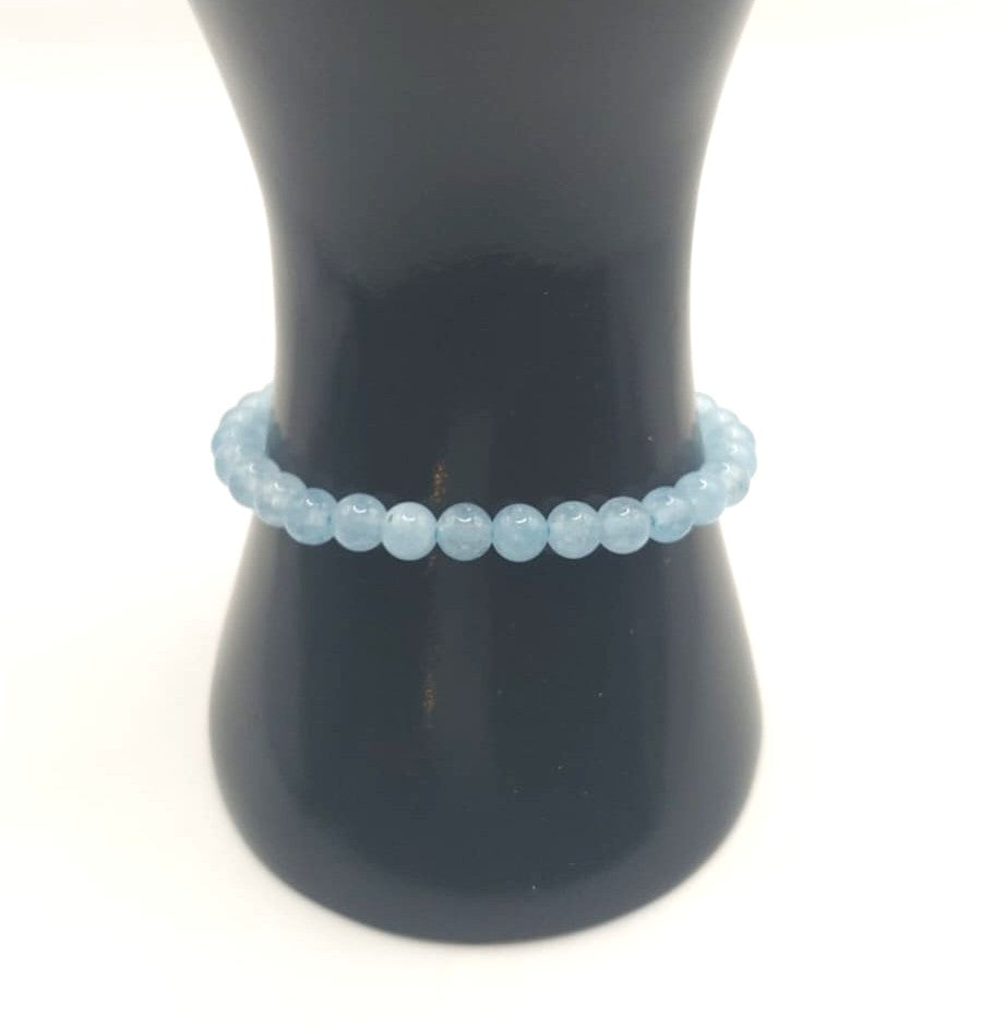 Pulsera Cuentas - Piedras Naturales - Aguamarina