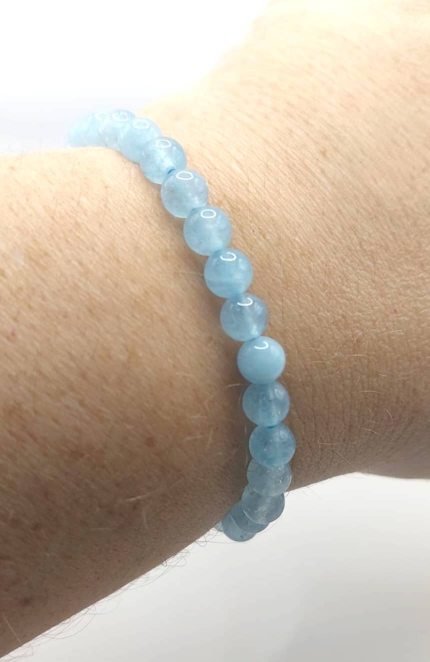 Pulsera Cuentas - Piedras Naturales - Aguamarina