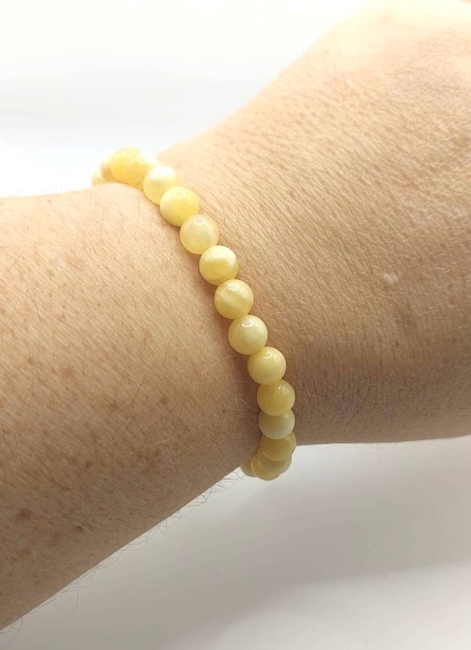 Pulsera Cuentas - Piedras Naturales - Calcita Naranja