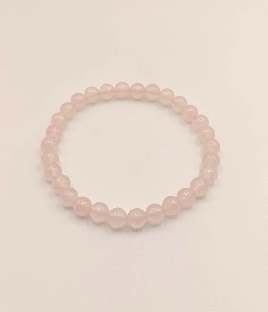 Pulsera Cuentas - Piedras Naturales - Cuarzo Rosa