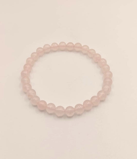 Pulsera Cuentas - Piedras Naturales - Cuarzo Rosa