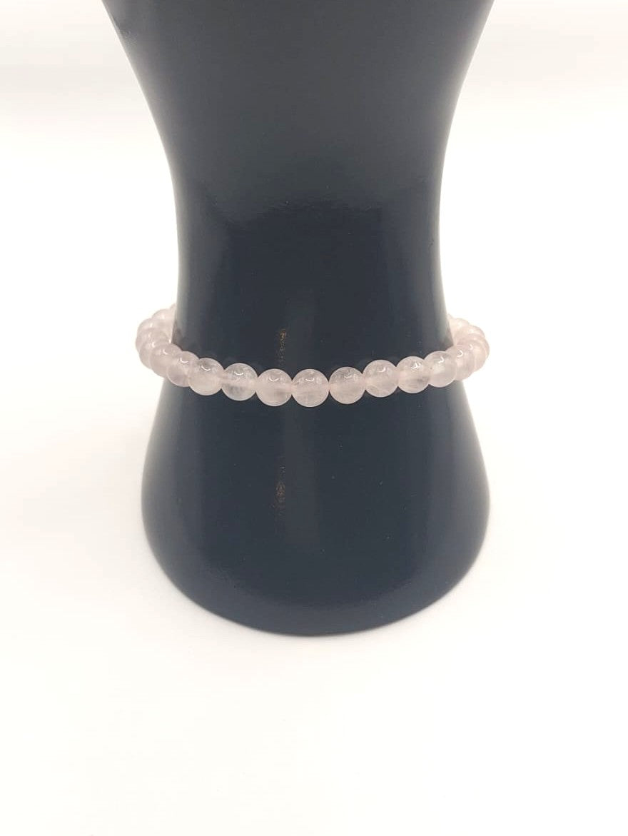 Pulsera Cuentas - Piedras Naturales - Cuarzo Rosa