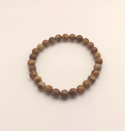Pulsera Cuentas - Piedras Naturales - Picture Jasper