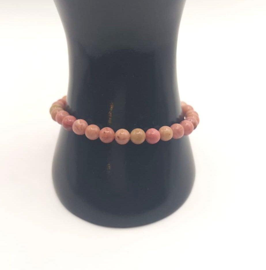 Pulsera Cuentas - Piedras Naturales - Rodonita