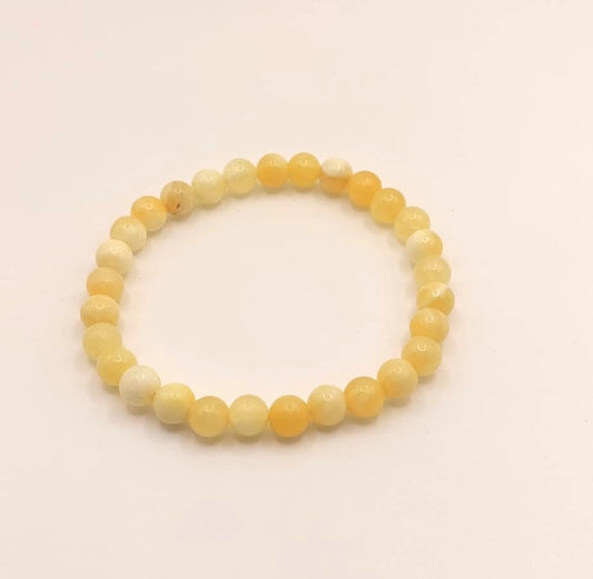 Pulsera Cuentas - Piedras Naturales - Calcita Naranja