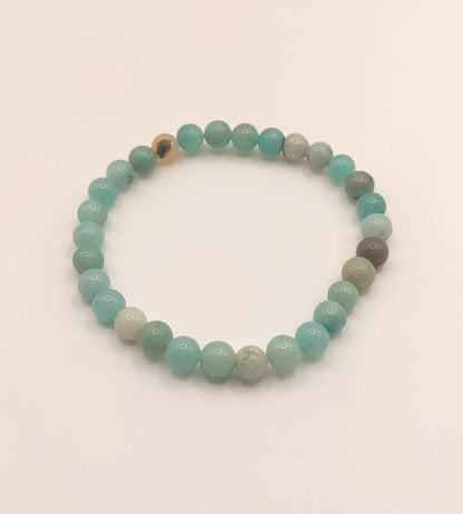 Pulsera Cuentas - Piedras Naturales - Amazonita