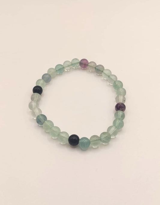 Pulsera Cuentas - Piedras Naturales - Fluorita