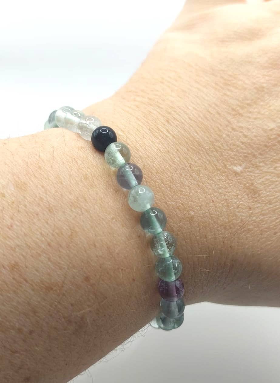 Pulsera Cuentas - Piedras Naturales - Fluorita
