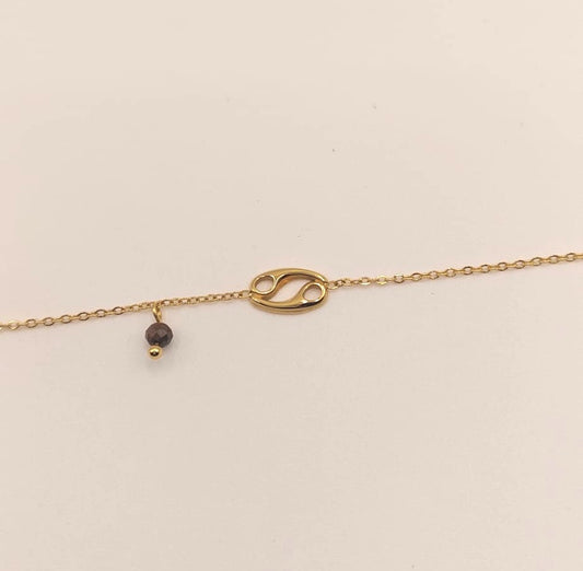 Pulsera Zodiaco - Símbolo Dorado - CÁNCER