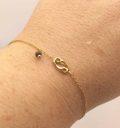 Pulsera Zodiaco - Símbolo Dorado - CÁNCER