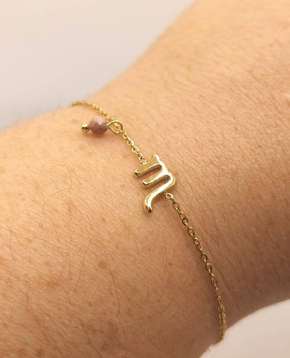 Pulsera Zodiaco - Símbolo Dorado - ESCORPIO