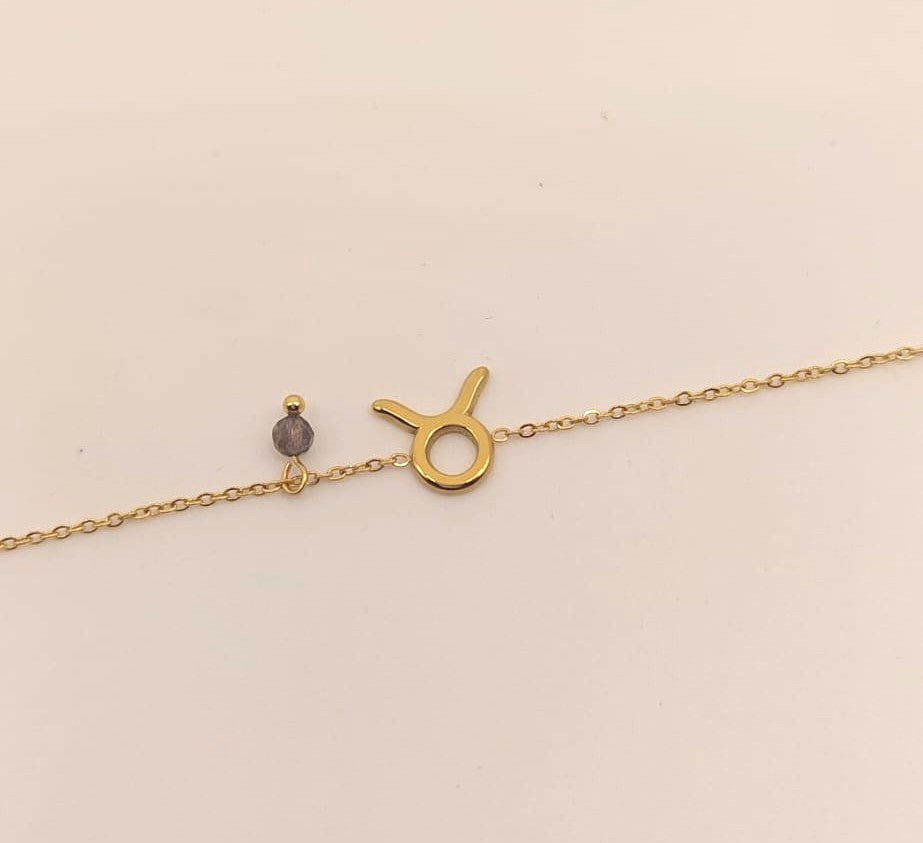 Pulsera Zodiaco - Símbolo Dorado - TAURO
