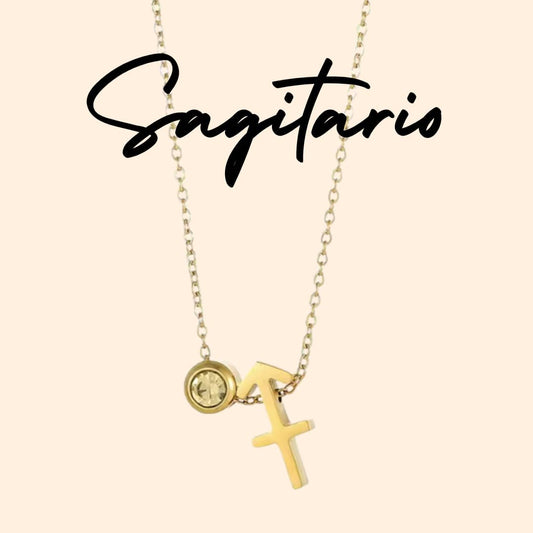 Collar Zodiaco - Símbolo y Circonita - SAGITARIO