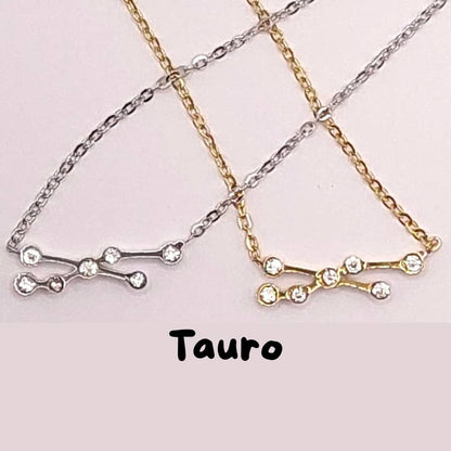 Collar Zodiaco - Constelación Dorado y Plateado - TAURO