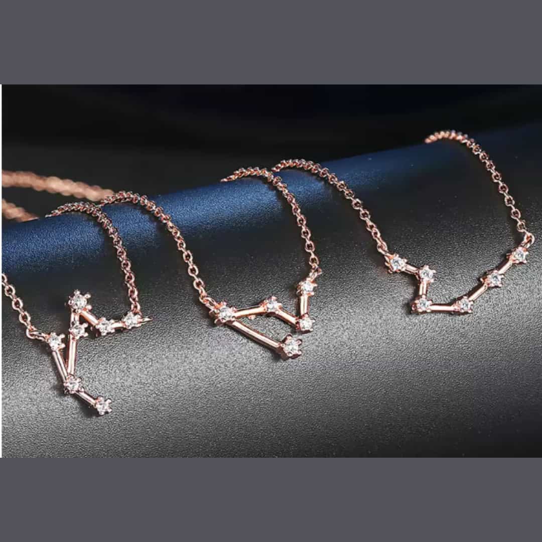 Collar Zodiaco - Constelación Rosa - GÉMINIS