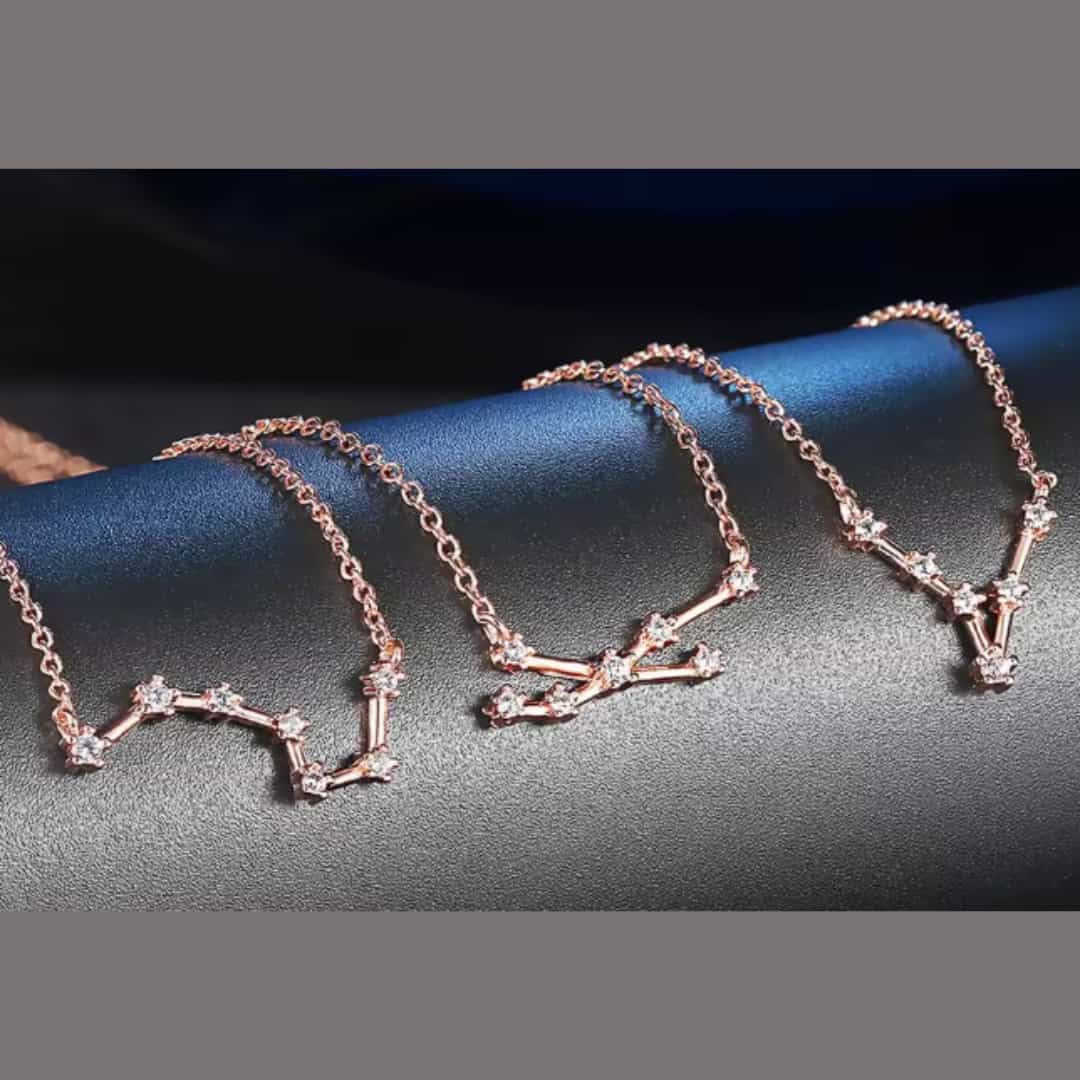 Collar Zodiaco - Constelación Rosa - GÉMINIS