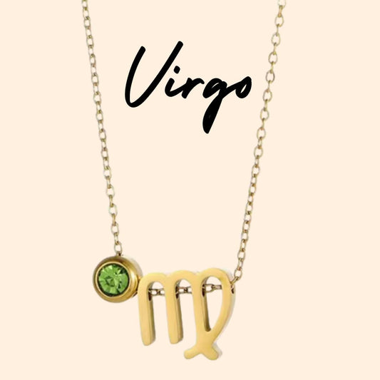 Collar Zodiaco - Símbolo y Circonita - VIRGO