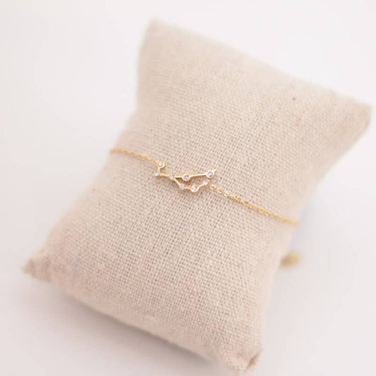 Pulsera Zodiaco - Constelación Dorado y Plateado - VIRGO
